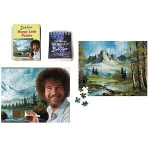 New Bob Ross: Happy Little Puzzles Puzzle And Flip Book